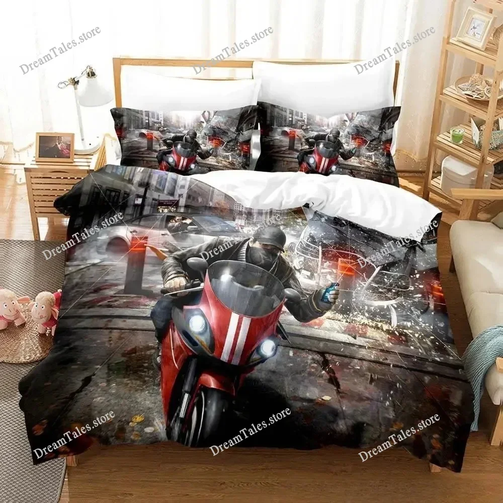 

Bedding Set Watch Dogs Single Twin Full Queen King Size Bed Set Adult Kid Bedroom Duvet Cover Sets 3D Print Game Luxury Gift
