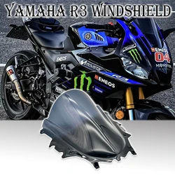 スポーツツーリングフロントガラス,ダブルバブルデフレクター,シリーズr3,レース,ハイウィンドスクリーン,ヤマハYzf-R3 r25 yzf 2019 2020 2021 2022