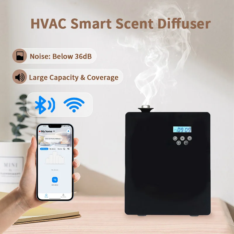 

VTS S600 Smart WIFI Bluetooth Control Scent Diffuser Machine US Hotel HVAC Aroma Machine Essential Oil Nebulizer for Large Area