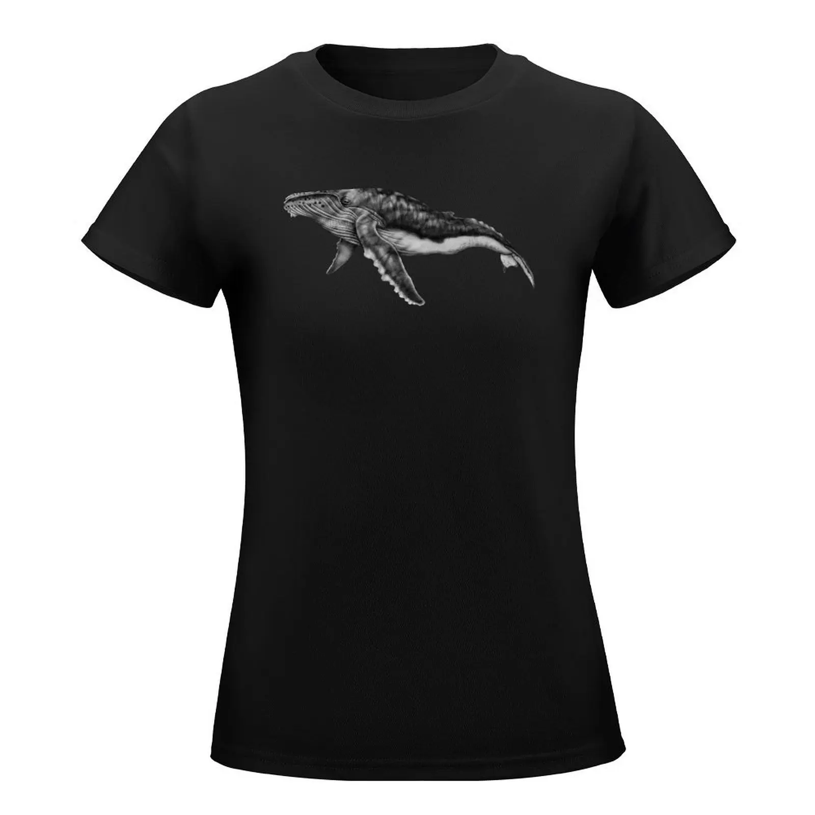 Humpback Whale T-Shirt anime funny Women clothing