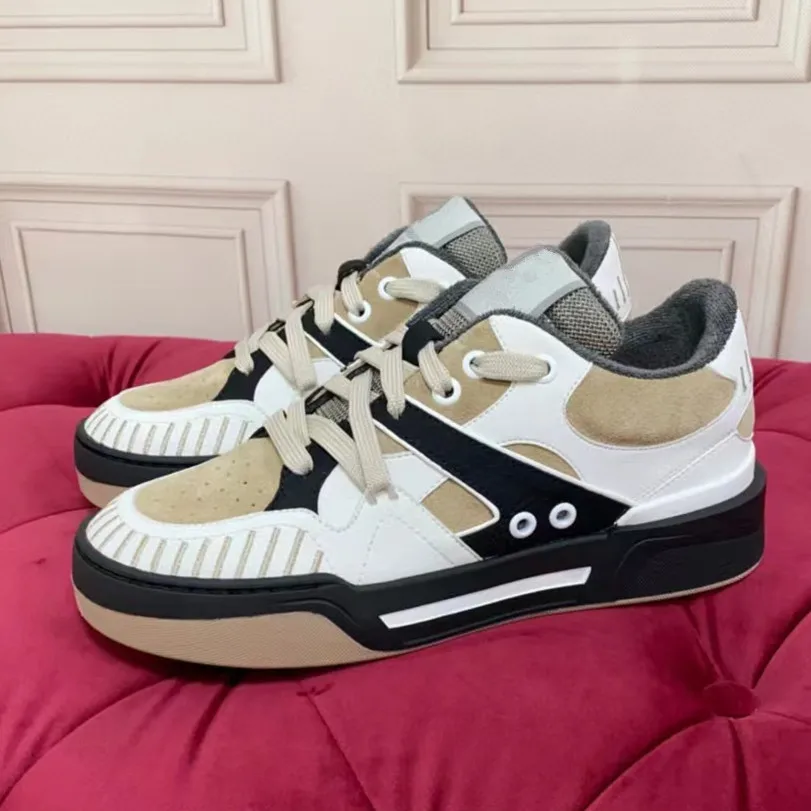 

Luxury Brand Board Shoes Lightweight and Versatile Sports Men's and Women's Shoes Couple Leather Color blocked Designer Casual