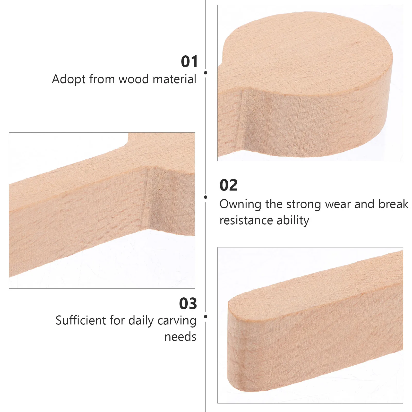 

4Pcs Unfinished Wooden Spoons for DIY Spoon Making Handmade Craft Carving Tools Smooth Safe for Home Use Handmade Spoons