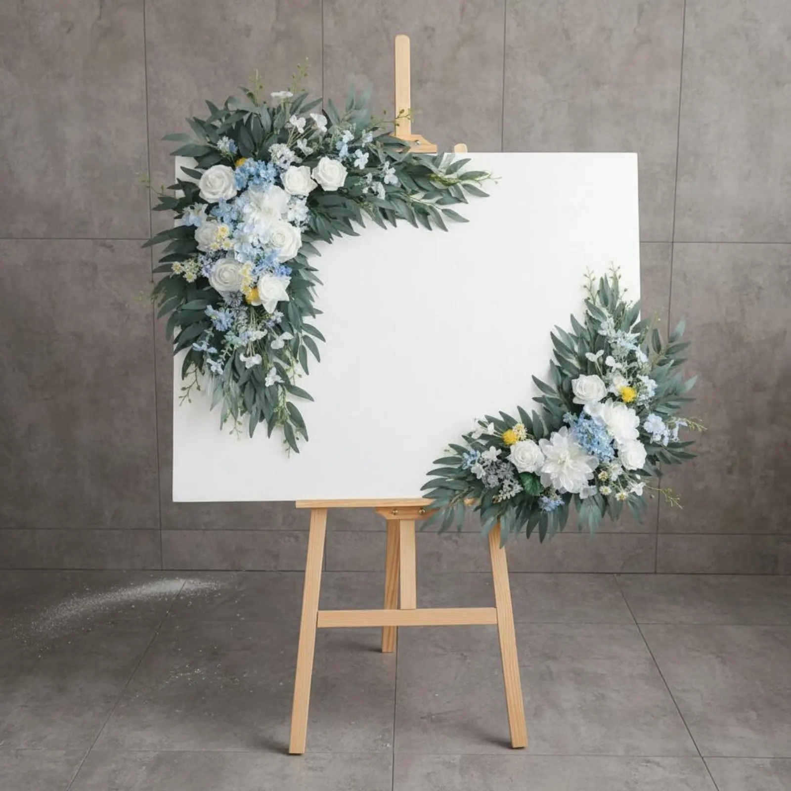 

2 Pieces Wedding Arch Flower Set Never Wilt Wedding Arch Flowers Artificial Flower Swag Kit Realistic Look for DIY Newlyweds