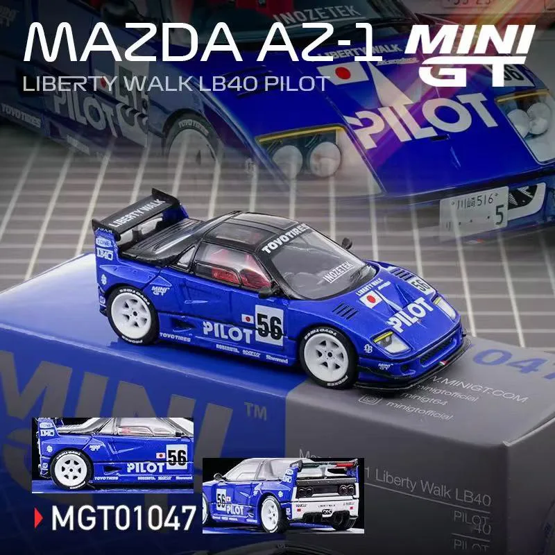 MINIGT 1:64 BMW Z8 Mazda AZ-1 LB40 Nissan S15 SILVIA LB corps large nouveau modèle de voiture en alliage