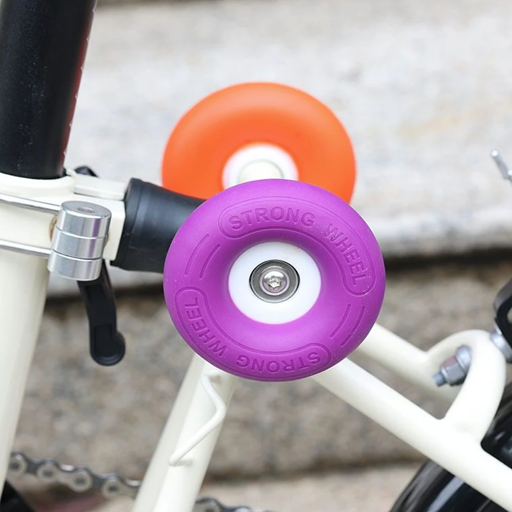 Brompton Adapter for Little Brompton, National Bike, Modified Accessories, Donut Easy Spin Wheel 75mm Colored Quiet Push Wheel