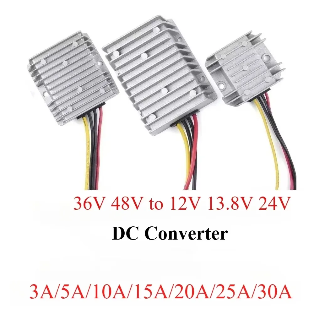 

36V/48V to 12V/13.8V/24V 3A 5A 10A 15A 20A 25V 30A Buck Regulator For Car Step Down Voltage Supply Module DC Power Converter