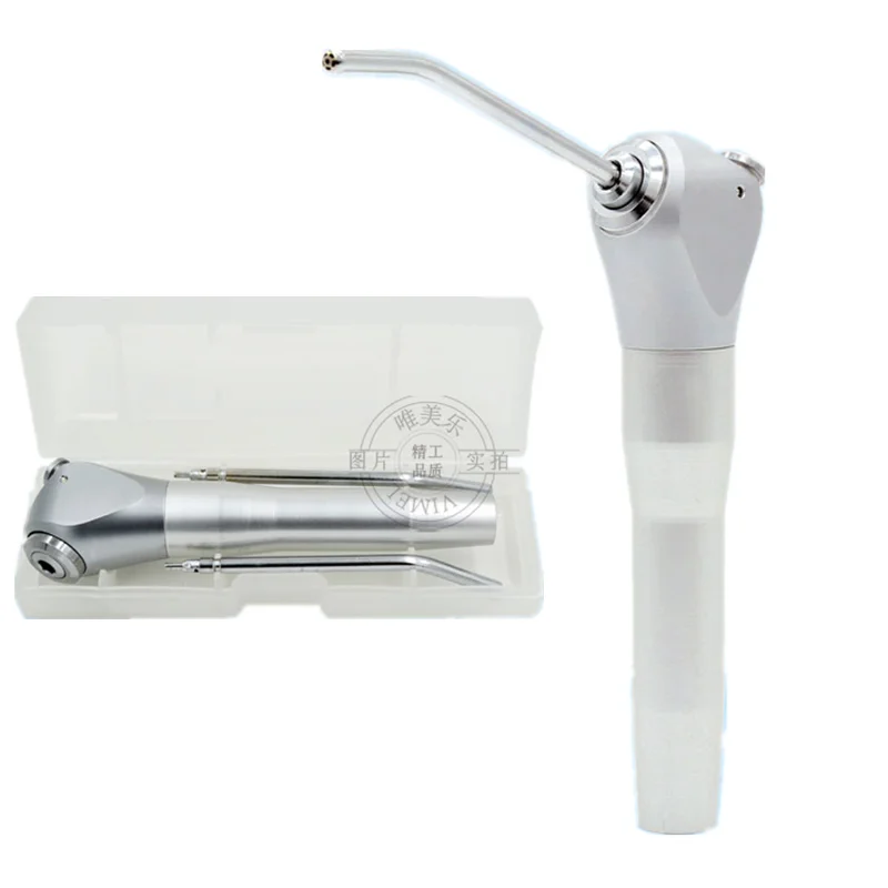 5PCS Dental Chair Unit Triple Syringe Handpiece Stainless Steel 3 Way Air Water Spray +2 Nozzles Tips Tubes Dentist Tool