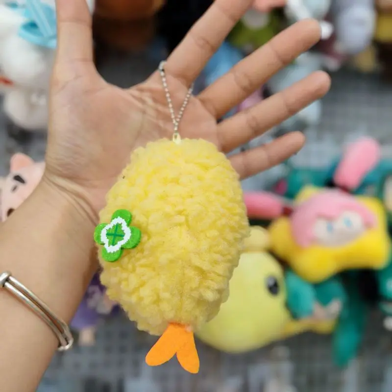 Bonito dos desenhos animados pinguim brinquedo de pelúcia pingente bonito camarão frito boneca de pelúcia mochila chaveiro bonito dos desenhos animados brinquedo de pelúcia animal