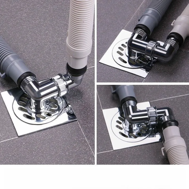 Washing Machine Drain Cover Connector | 2-In-1 Odor-Proof Overflow-Proof Three-Way Universal Drain Adapter | Plastic Material