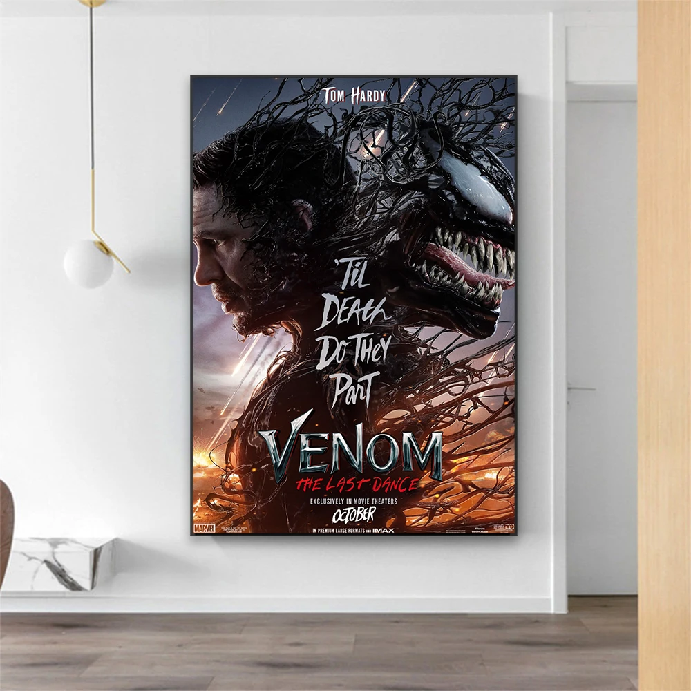 2024 Venom: The Last Dance Movie Poster Disney Superhero Art Prints Superhero Canvas Painting Film Wall Art Home Room Decor