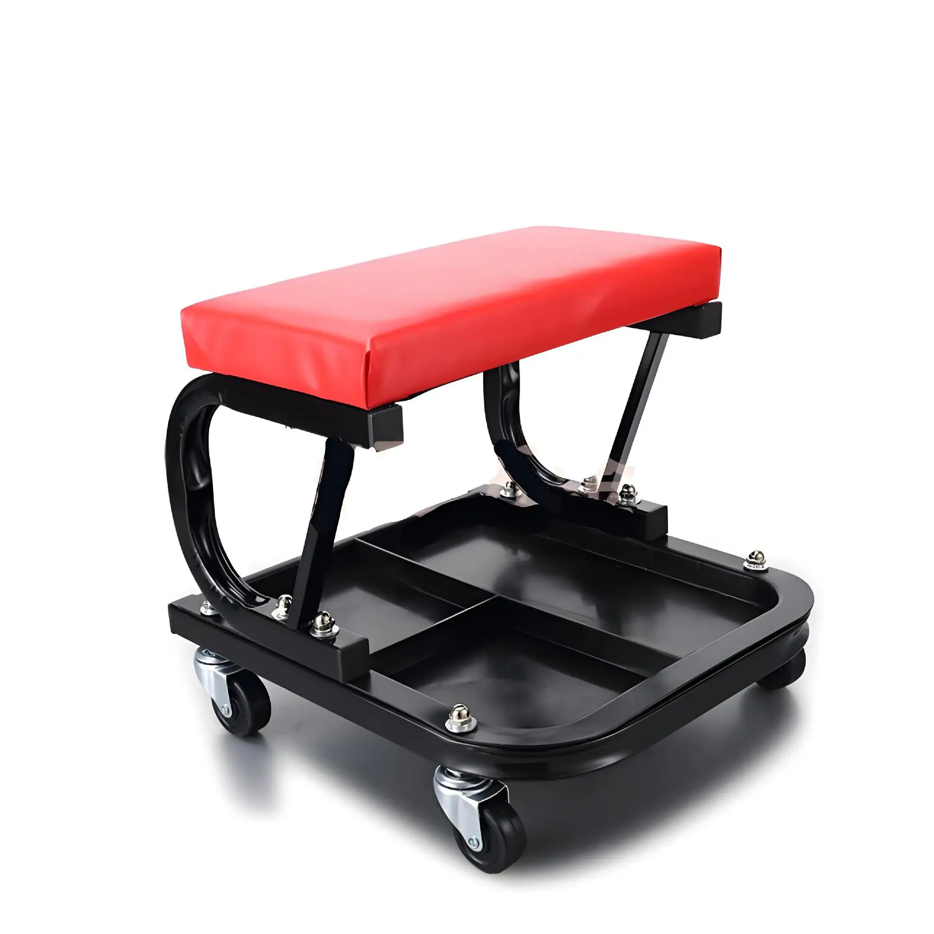 Auto Repair Rolling Stool, C-Type Mobile Workshop Seat, Mechanics Service Chair With or Without Drawer for Garage Use