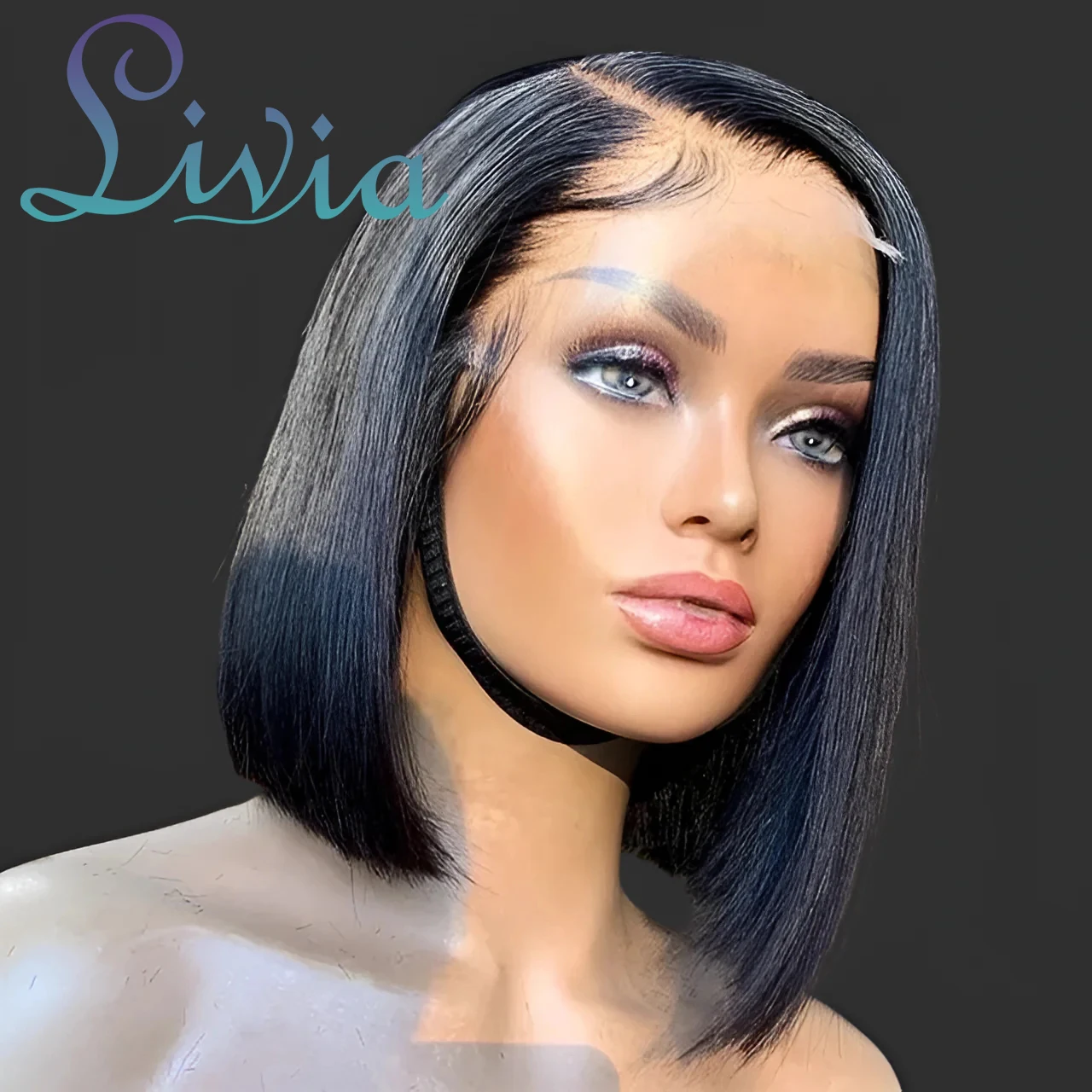 

200% Density Bob Wigs Human Hair Lace Frontal Wig 4x4 Straight Short Bob Wig Pre Plucked Transparent Lace Front Human Hair Wig