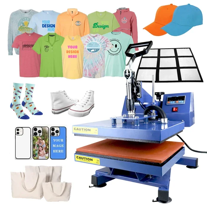 Automatic clothes printing machine save time tshirt hot press machine printer double sides heat transfer machine for t-shirt