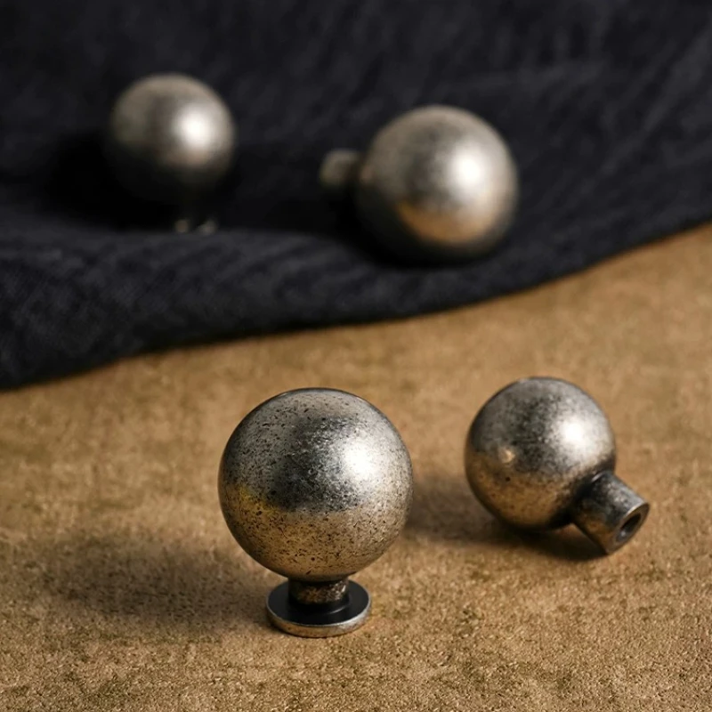 Luxury Antique  Copper Furniture Handle Vintage Simple Single Cabinet Drawer Wardrobe Door Pull