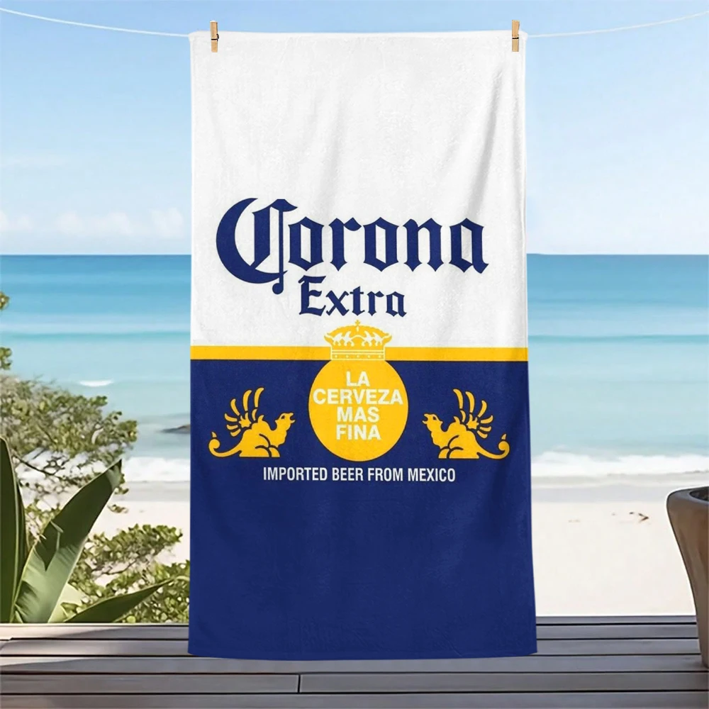 1PC 75X150CM Large C-Coronaa Beach Towel,Soft Pool E-Extra Beer Towels Gift For Travel Fitness Sauna Bathing Camping