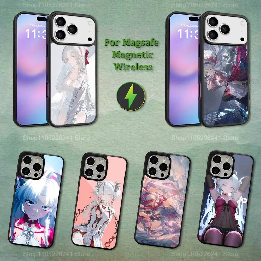 

Cute C-Carlotta Wuwa Phone For iPhone 17,12,11,16,15,13,14,Pro,Max,Plus,Mini, For Magsafe,Magnetic Wireless Charging Case