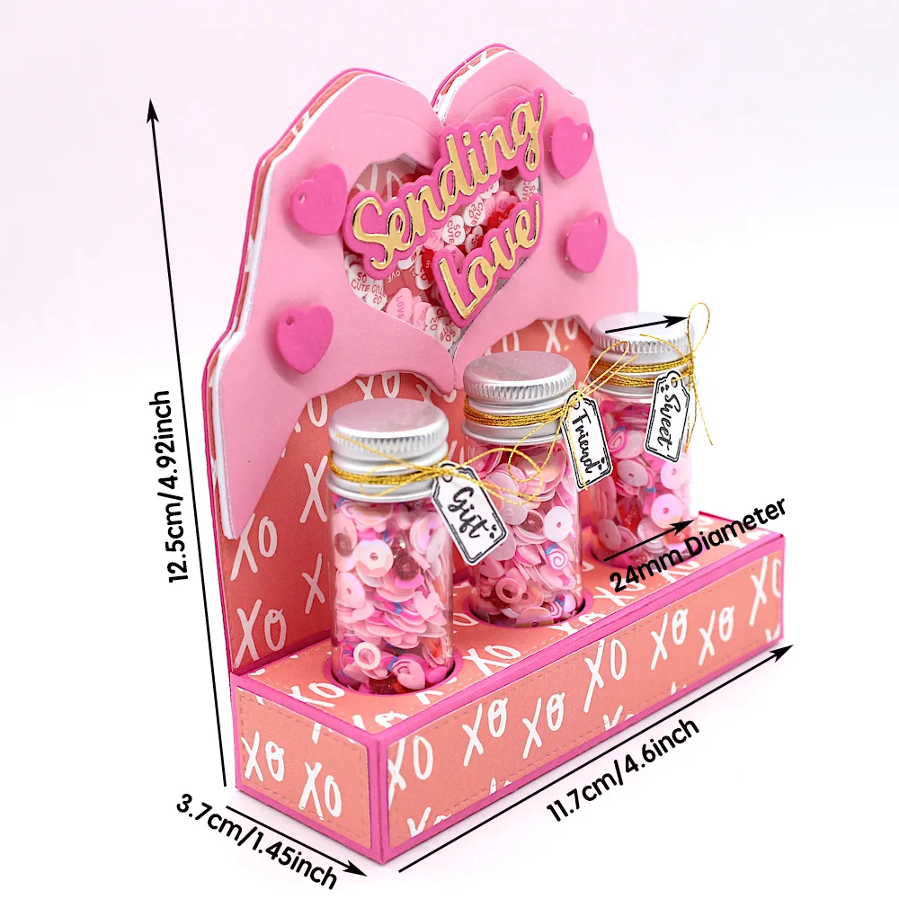 KSCRAFT caja de regalo de San Valentín, troqueles de corte de Metal, plantillas para álbum de recortes DIY, grabado decorativo, tarjetas de papel DIY