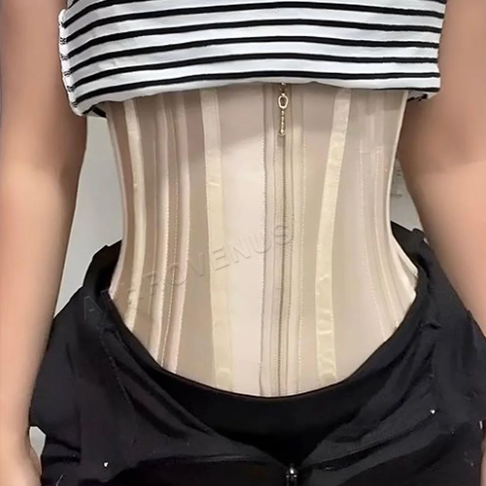 

Fajas Colombianas Women High Compression Waist Trainer Belt with Bones Flat Belly with Zipper and Hooks Slimming Shapewear