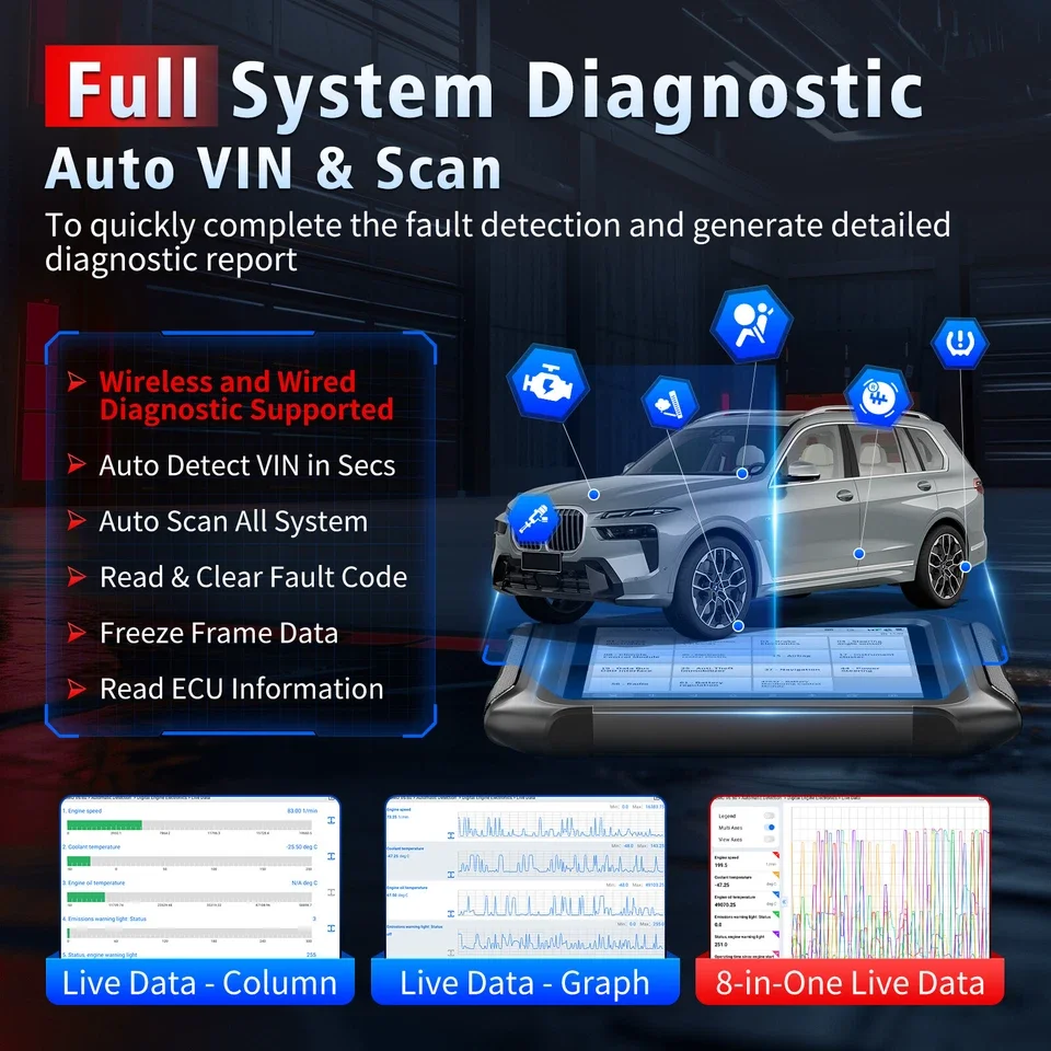 XTOOL D9 MAX J2534 أداة البرمجة جميع النظام Obd2 ماسح ضوئي تشخيصي ECU الترميز ثنائي الاتجاه FCA DOIP CAN FD طوبولوجيا