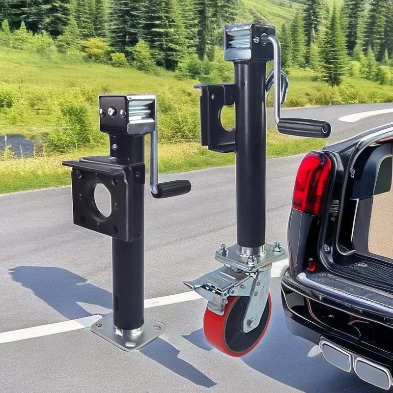 Martinetto stabilizzatore per camper adatto per camper pop-up e rimorchi da viaggio Martinetto stabilizzatore per rimorchio con ruota freno Stabilizzatore di supporto per rimorchio