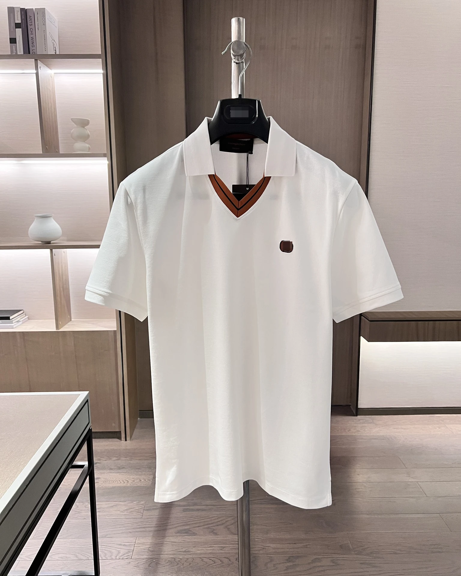 BILLIONAIRE SIJITONGDA2024 Spring and Summer New Lapel Short T-shirt Imported mercerized cotton yarn, cool and breathable