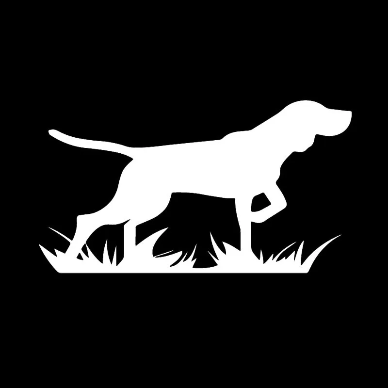 CTCM 16x8.9cm Beagle pointer pointing point window tailgate Black / silver c24-1279 waterproof Vinyl Car Sticker