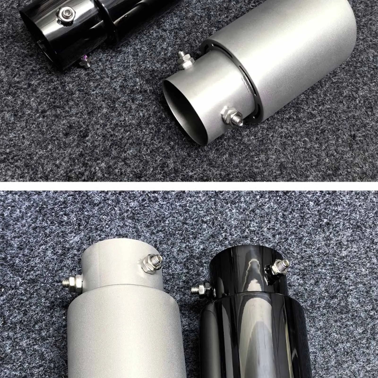 

Universal stainless steel mesh Tips 78mm Inlet 101mm Outlet muffler nozzle exhaust tip suitable for car exhaust pipe