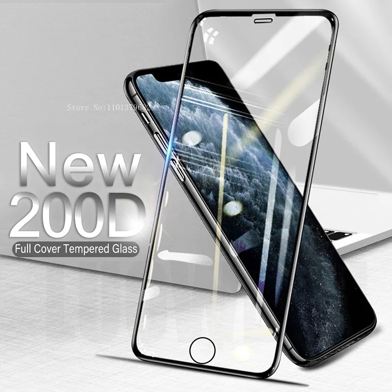 

200D Curved Protective Glass For iphone 6 7 8 Plus Screen Protector on iphone X XR XS 11 12 13 14 15 16Pro Max Tempered Glass