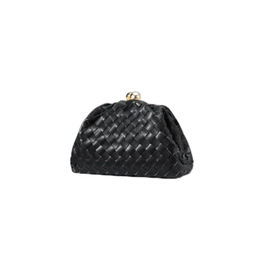 

CHUNLI Dressy Woven Clutch Purses for Women Evening Wedding Formal OccasionDumpling Crossbody Shoulder Handbags for Women