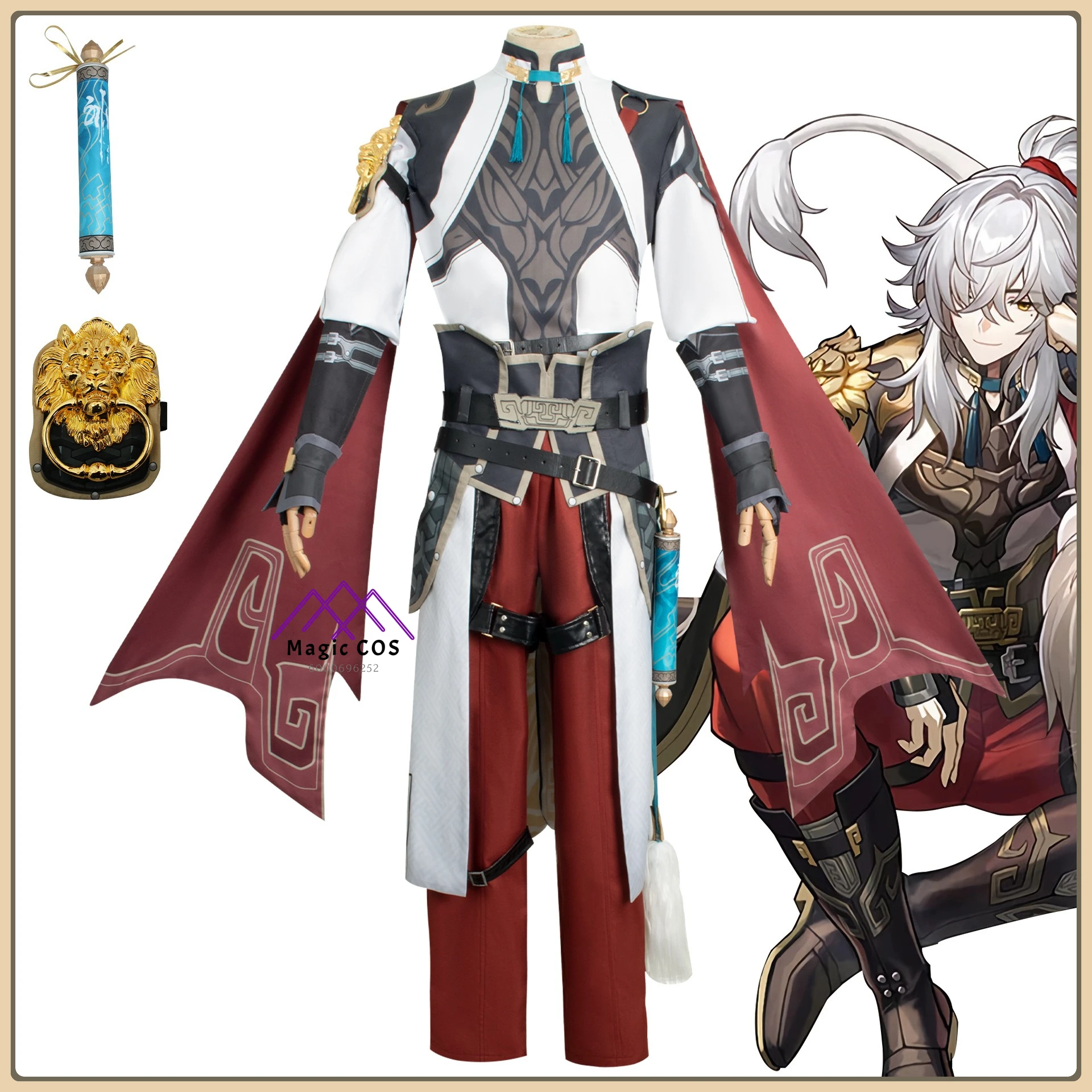 

Honkai Star Rail Jingyuan Cosplay Costume Men's Xianzhou General Suit High Quality Full Set Anime Outfit for Comic Con Party