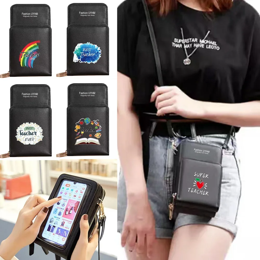 Mobile Phone Bag For Samsung/iPhone/Xiaomi Cell Case Wallet Women Shoulder Bags Teacher Series PU Leather Luxury Pouch Handbags