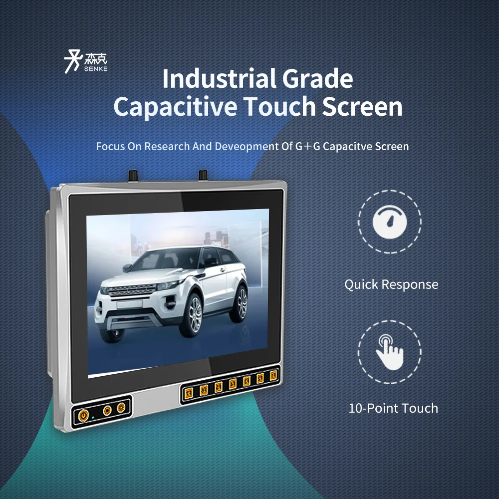 Senke 10.1" 12.1" Agriculture Engineering Vehicles PC All In One Touch Industrial Panel Pc Touch Screen 6