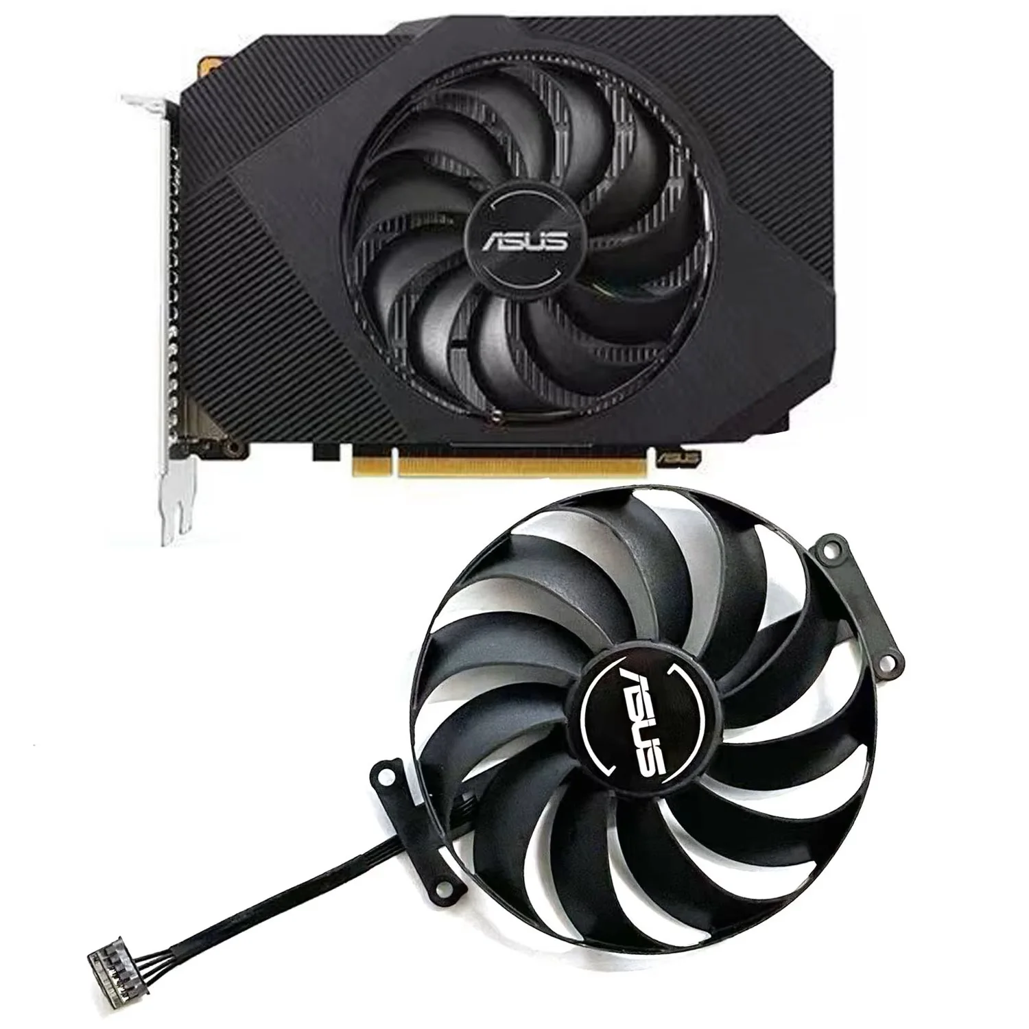 95MM 6PIN T129215BU FDC10U12D9-C CF1010U12D GPU FAN For ASUS Radeon RX6400 4GB PHOENIX OC graphics card replacement