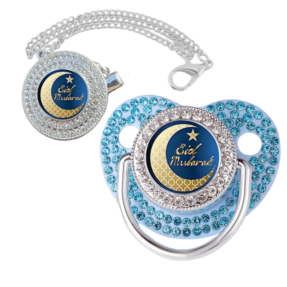 Vintage Muslin Print Silicone Baby Pacifier Clip Newborn Soother Calm Comfort Chew Teething Mouthing Gift