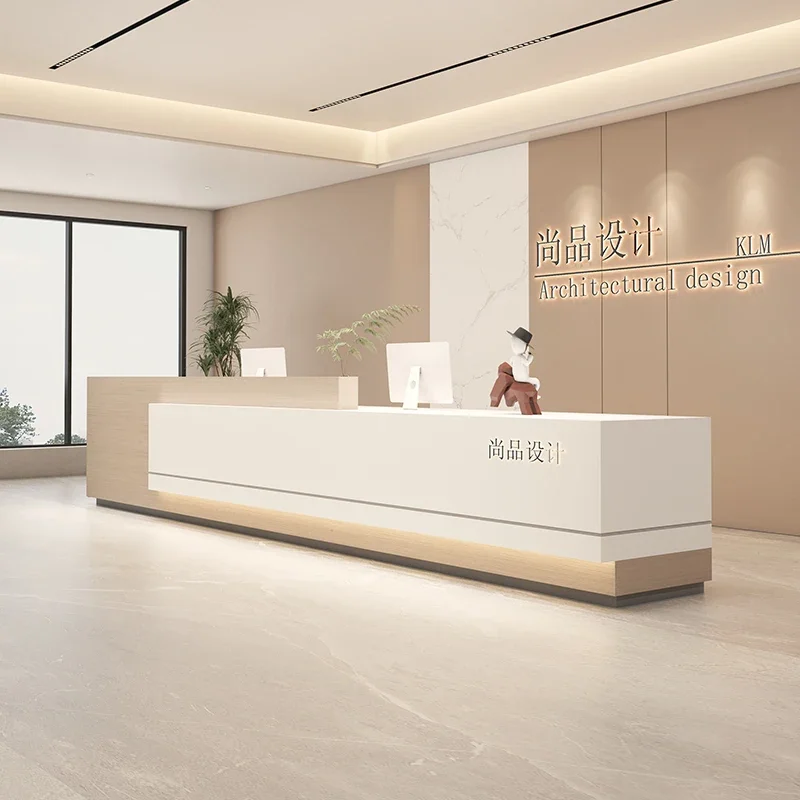 Reception Desk Modern Professional Aesthetic Advanced Table Atelier Front Counter Clothes Office Furniture Empfangstheke Center