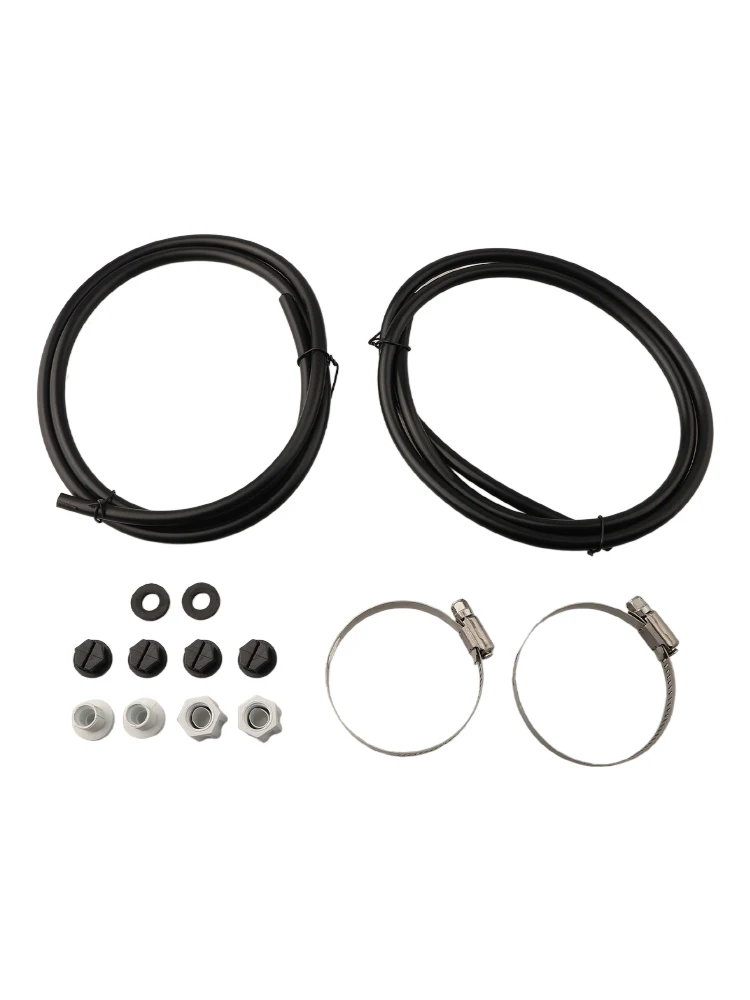 Pool Accessories Chlorinator Tubing Off-Line Pipe: 4ft 2 Sets Black New Long-lasting High-quality Saddle Clamps