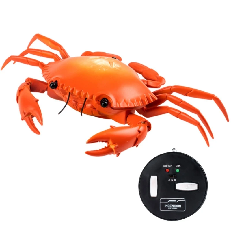 Simulation Rc Crabs Toy Tricky Climbing Seaside Crawling Glitter Eye Halloween Crabs Shape Prank Toy Christmas Gift