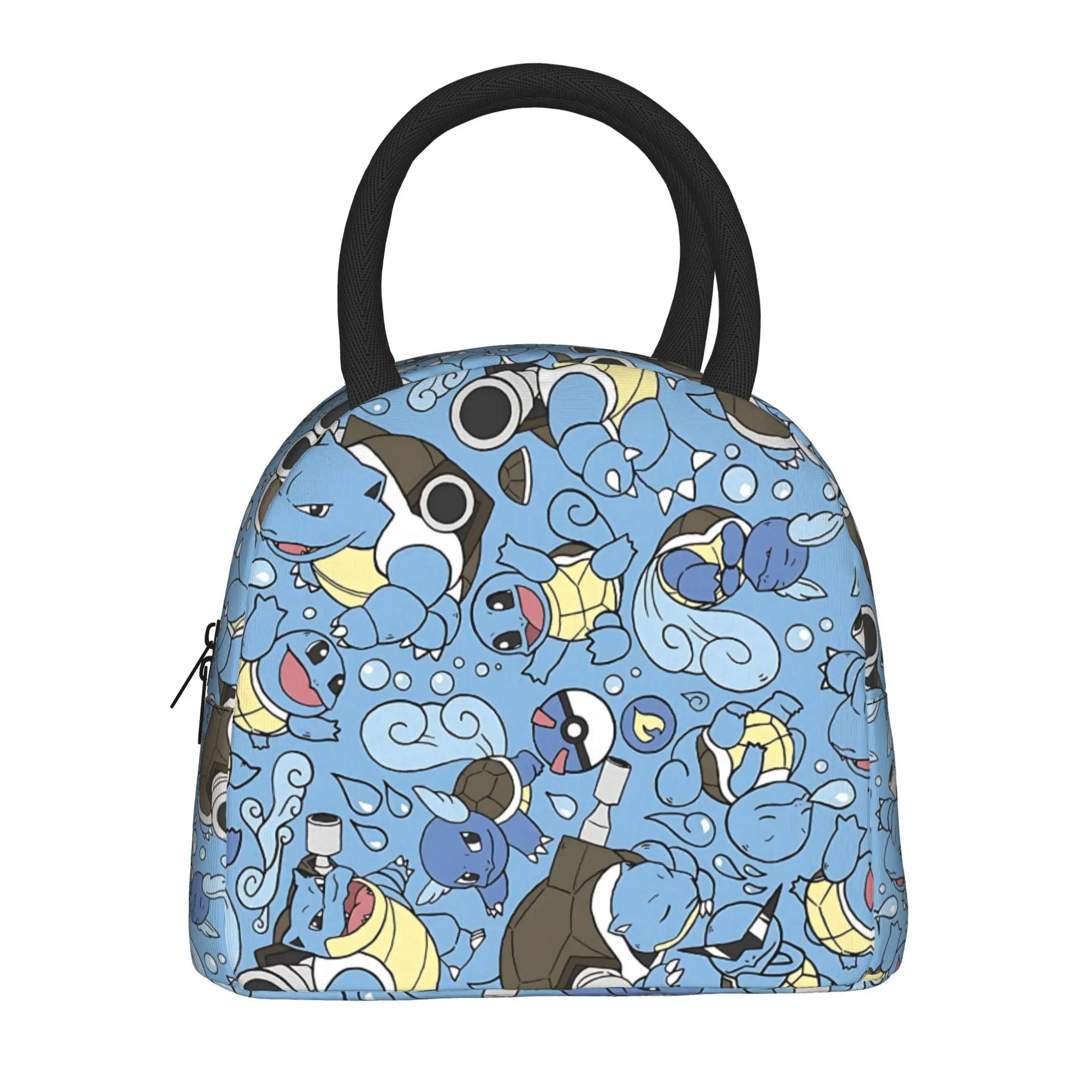 Pokemon Theme Blastoise Handbag Insulated Lunch Bag Insulation Bento Pack Rice Bag  bolsa Student Bento Lunch Handbag Insulation