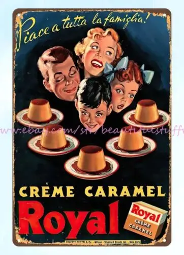 interior stylist Royal creme caramel piace a tutta la famigha metal tin sign