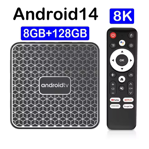 YOZHIXU T8S Smart TV Box Google Assistant Set Top Box RK3518 Bluetooth 5.4 Wifi6 8K Video Netflix 8GB 128GB Media Player Fast