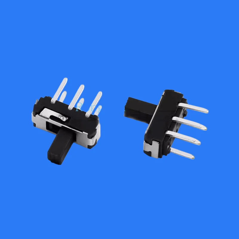 100pcs/ 22D18HG4 six-foot 2-speed mini mini small toggle switch vertical double row 6-foot straight thick handle 2*2