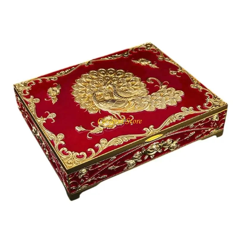 

M4YF Metal Jewelry Organizers Portable Design with Partitioned Sections Space Saving