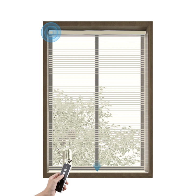Smart Motorized Triple Sheer Shangri-La Shades Cordless Zigbee Zwave Thread Compatible Home Automation Window Blinds