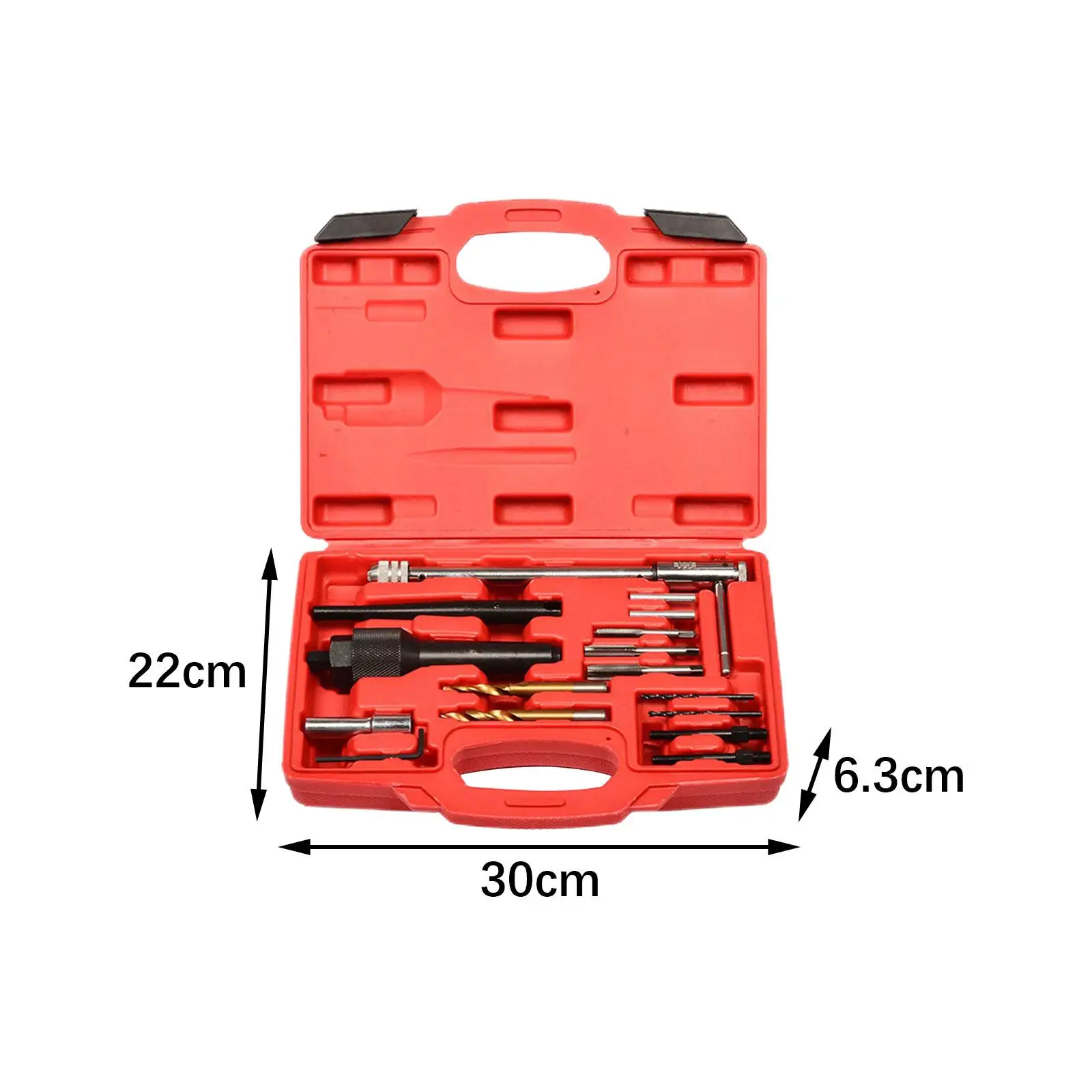 16 Pieces Glow Plug Remover Tool Kit Portable Auto Accessory Repair Tool Multifunctional M8/M10 Glow Plug Extractor Repair Tool