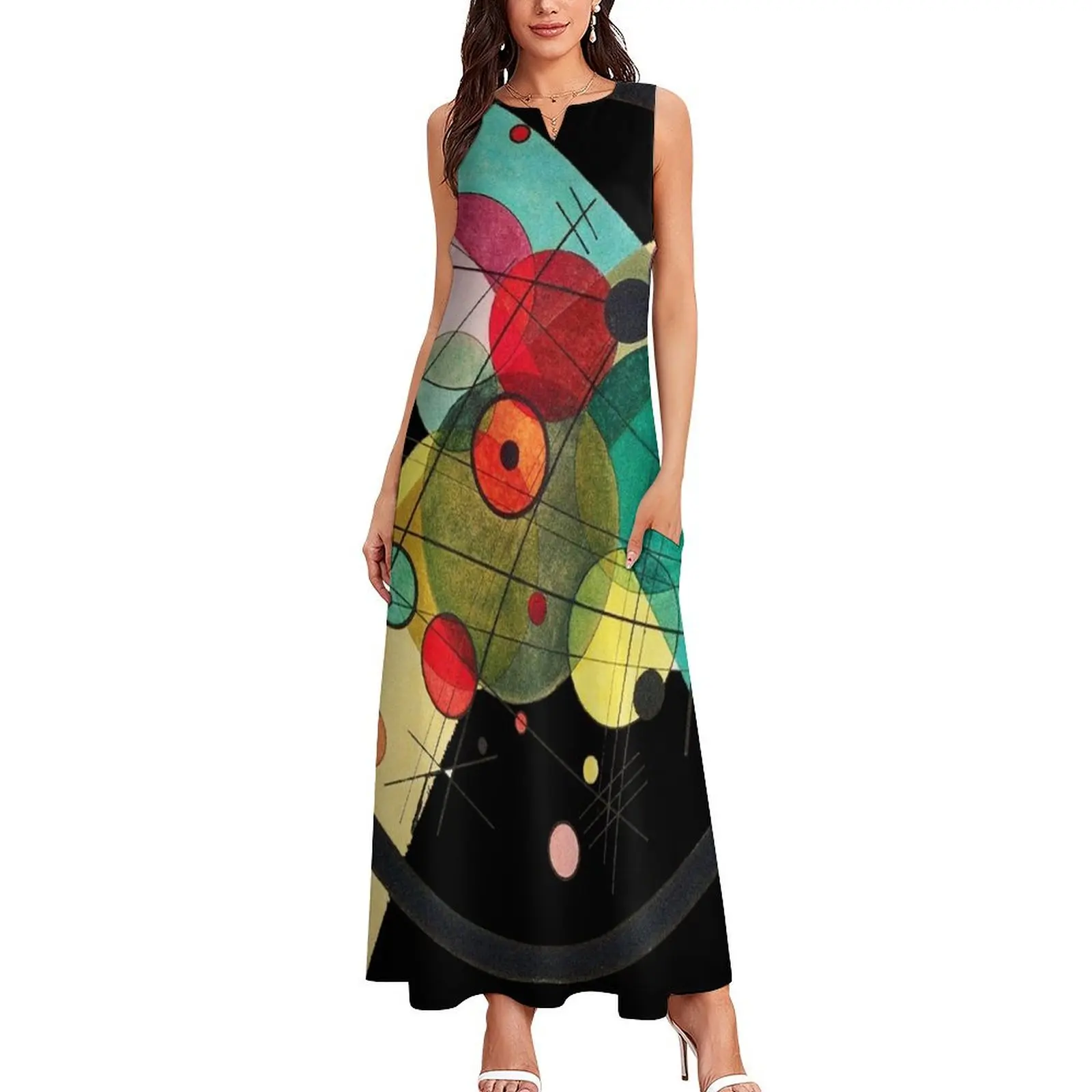 HD. Circles in a circle, by Wassily Kandinsky Long Dress prom dresses Cocktail of dresses birthday dresses for women Dress