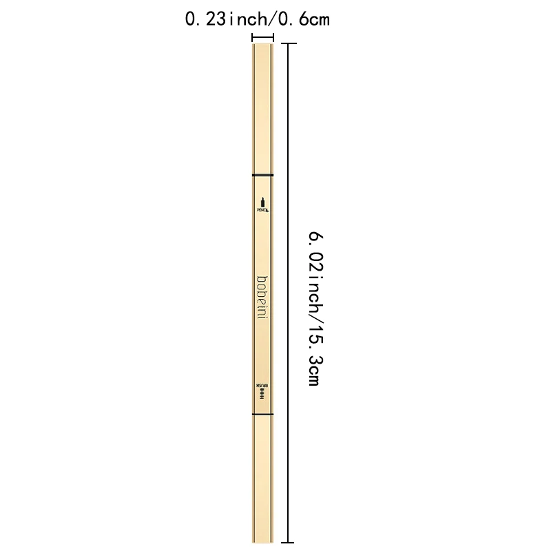 6色のスモールゴールドイライナーペン - 両端の長持ちするアイライナー、ウォータープルーフで傷つきにくいアイライナー、ブラシスタイルのアイライナー