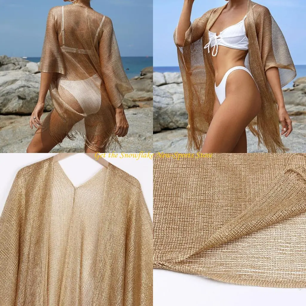 

E56D Swimsuit Press Press Press Press Upplup Kimono Beach Bikinis Coverp Sure Mesh Press