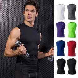 Summer Compression Gym Tank Top Men Cotton Bodybuilding Fitness Sleeveless T Shirt Workout Clothing Mens Sportswear Muscle Vests