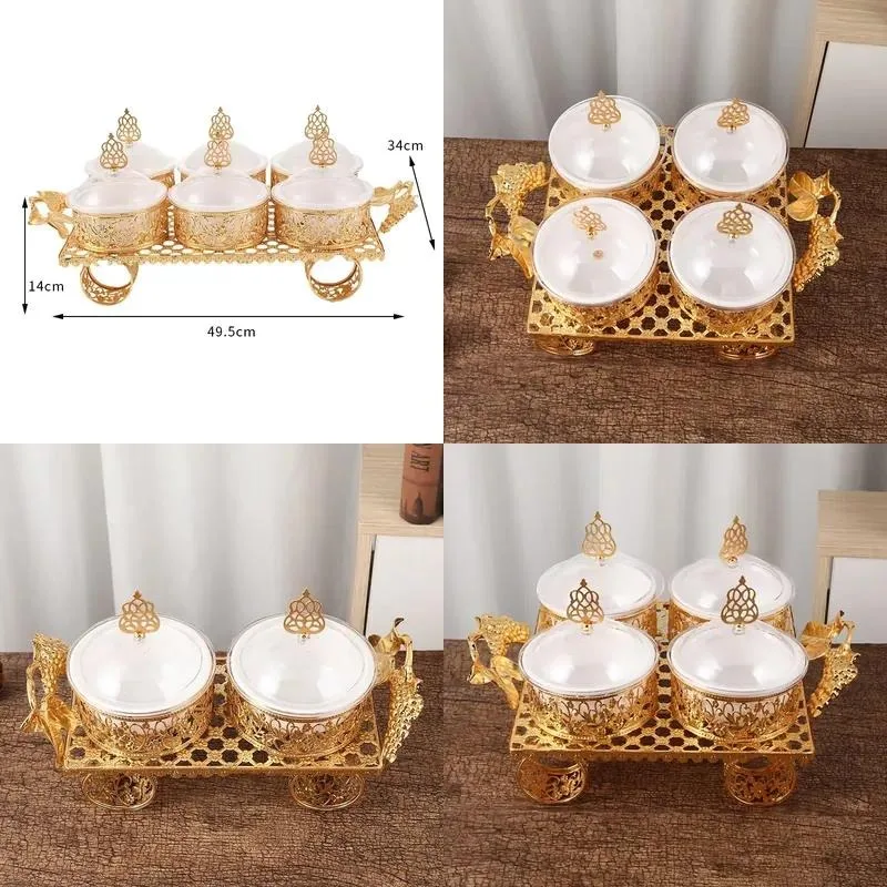 for Wholesale eco-friendly simple bamboo cake tray set candy bowl dried fruit snack tray
