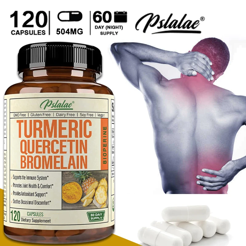 

Quercetin with Bromelain & Turmeric - Antioxidant, Supports Digestion & Joint Health, Anti-Inflammatory, Boosts Immunity